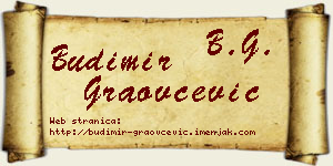 Budimir Graovčević vizit kartica